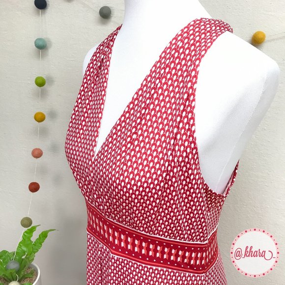 Max Studio Gorgeous Red A-Line Halter Top Summer Dress! - Picture 2 of 7